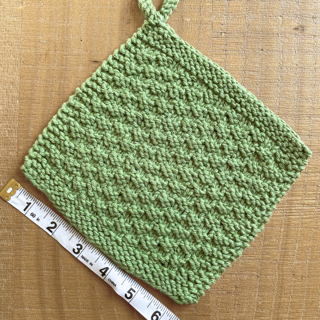 Individual Hand-Knit Hot Pad (6in)