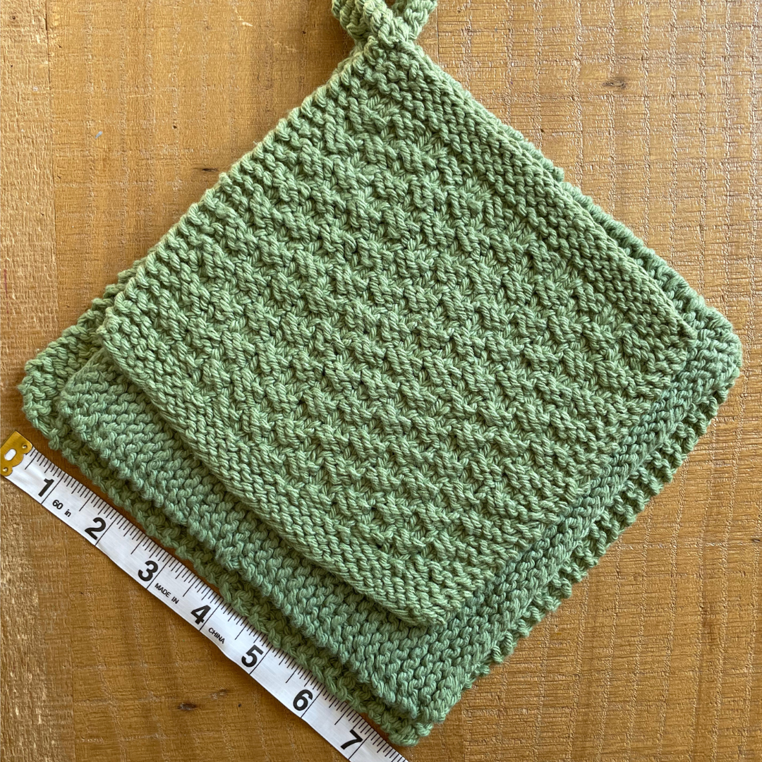 Hand-Knit Potholder Set